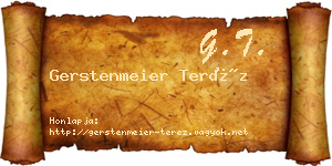 Gerstenmeier Teréz névjegykártya